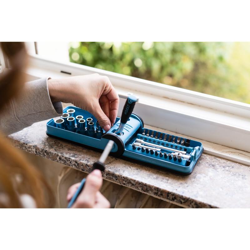 Hazet 856-1HP Socket and Bit Set with Smart Case, 38 Pieces