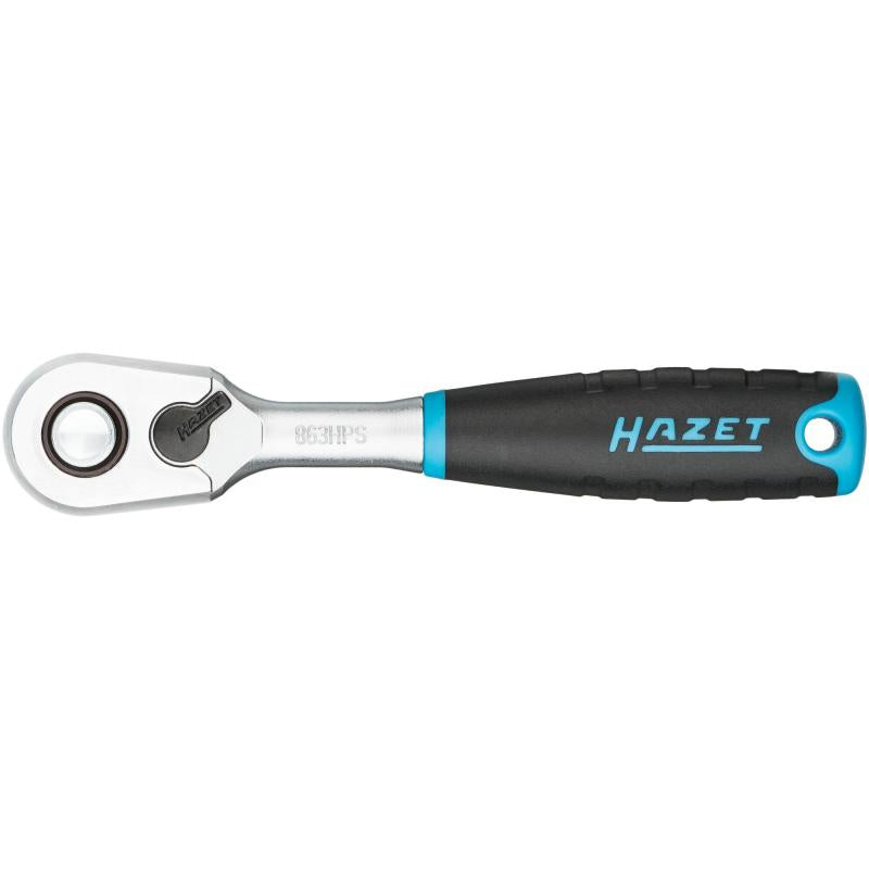 Hazet 863HPS HiPer Fine-Tooth Reversible Ratchet with Safety Locking, 6.3 mm (1/4") Square