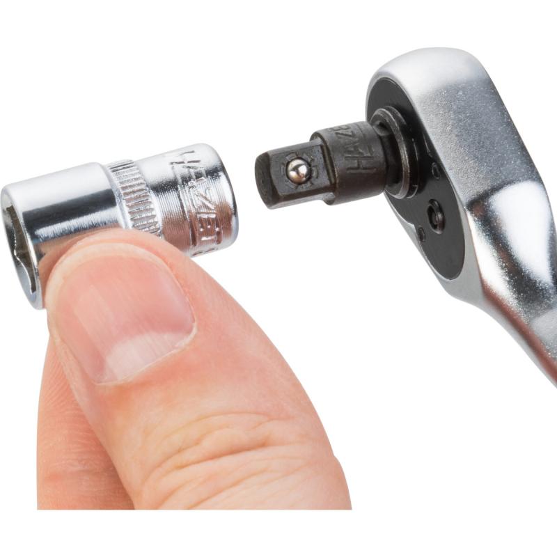 Hazet 863MBIT Solid Steel Reversible Ratchet for Bits, 6.3 mm (1/4") Hex
