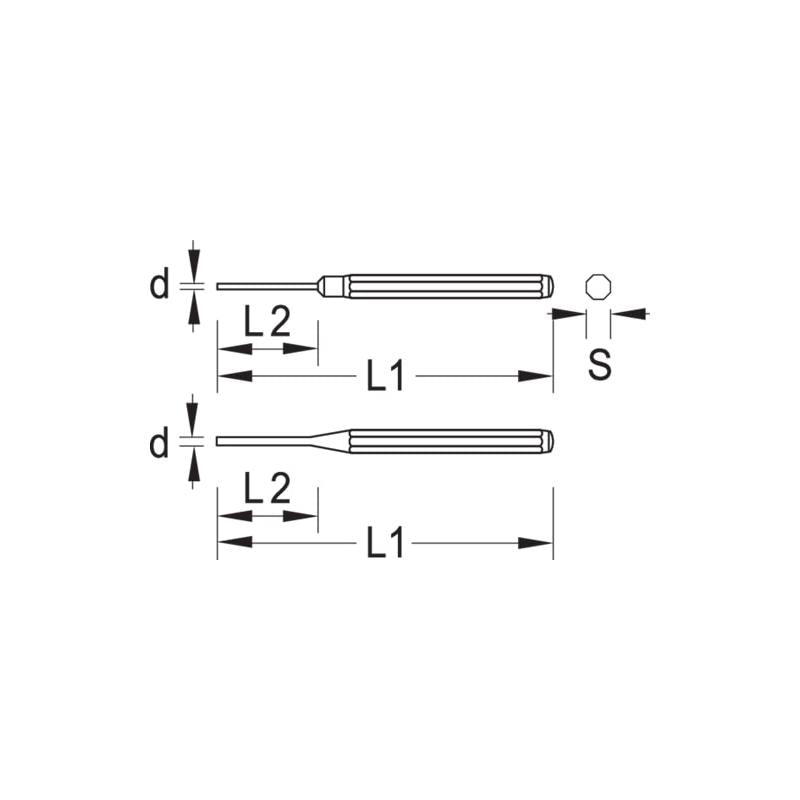 Gedore 8759960 Pin punch 12 mm