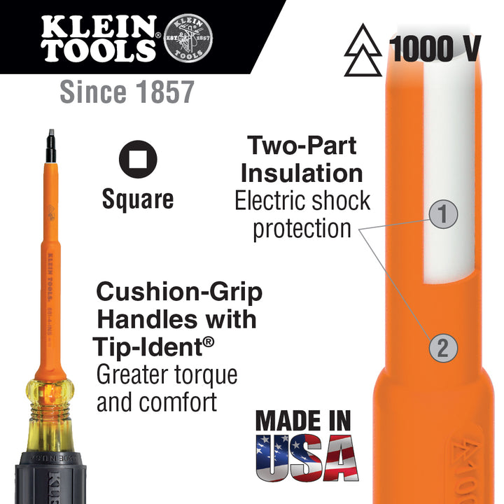 Klein Tools 662-7-INS #2 Insulated Screwdriver with 7-Inch Shank
