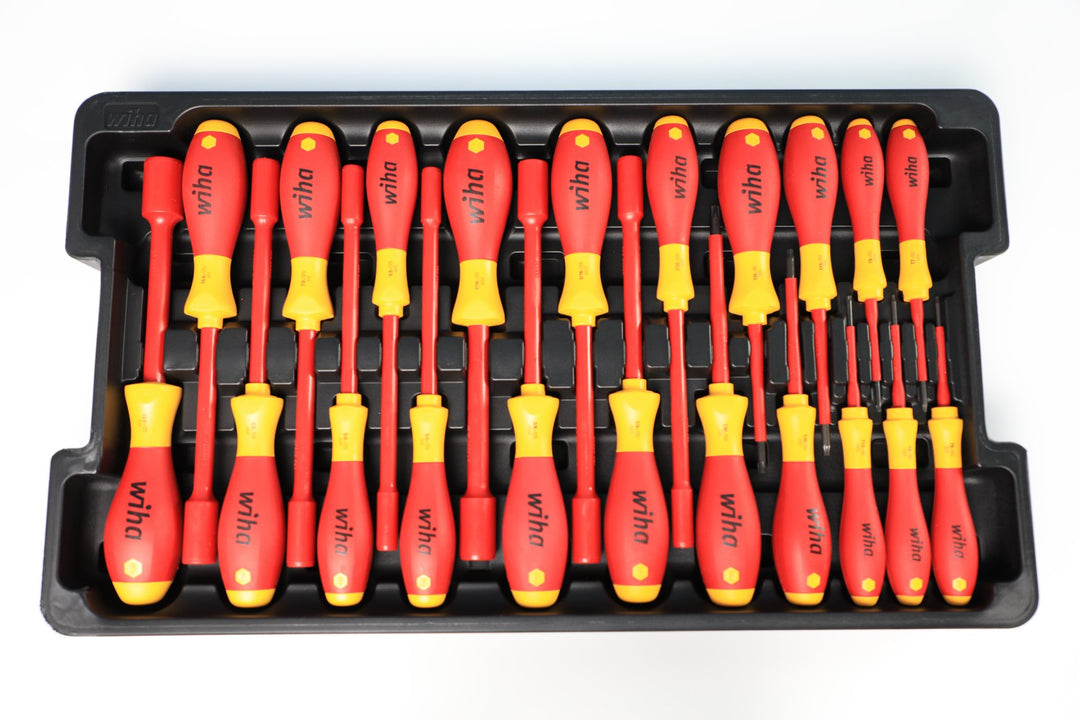 Wiha Tools 32800 80 Piece Master Electrician's Insulated Tools Set In Rolling Hard Case