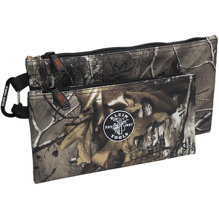 Klein Tools 55560 Zipper Bags, Camo Bags are 12.5 and 10-Inch, 1680d Ballistic Weave Camouflage