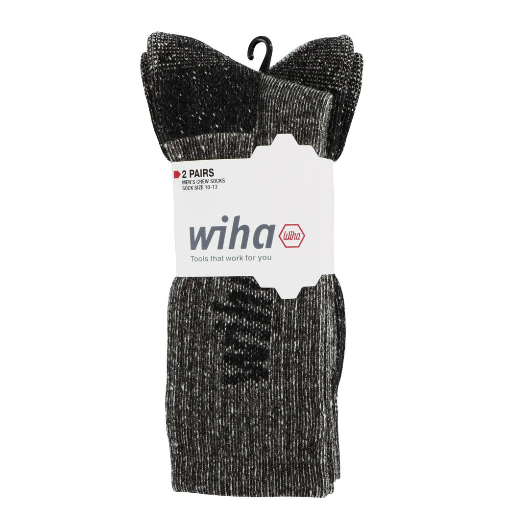 Wiha Tools 91710 Wool Socks Grey One Size (2 Pack)