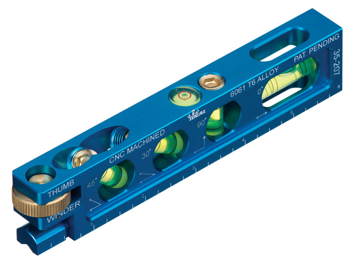 Ideal 35-207 6" Electrician Level With 4 Vials And Magnetic Jaw