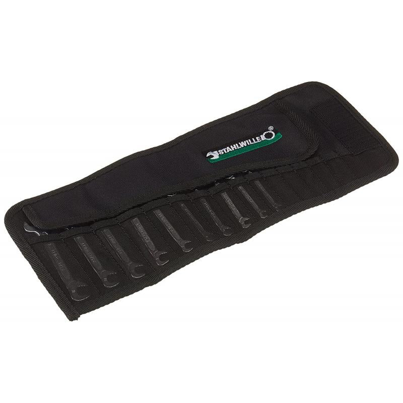 Stahlwille 96400653 12/10 Small Double Open Ended Spanner Electric Set w/ Wallet, 10 Pieces