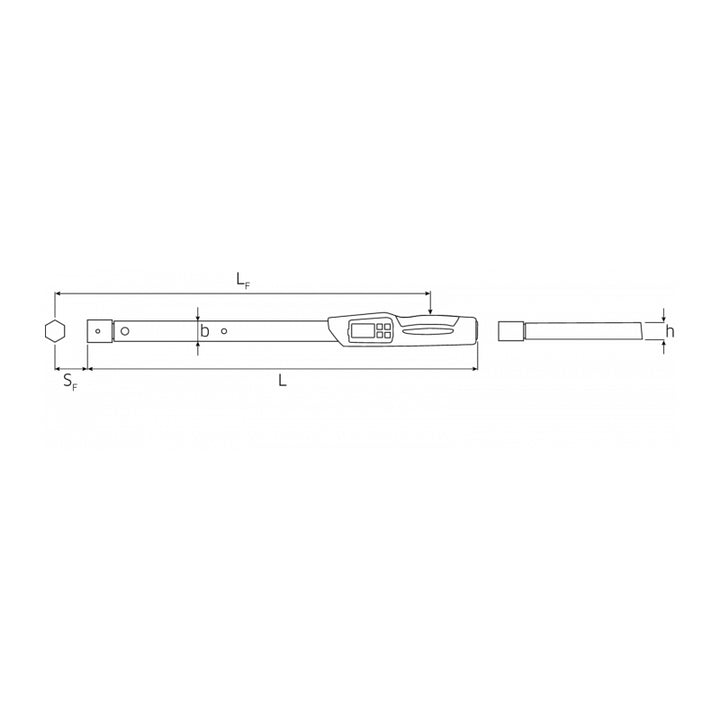 Stahlwille 96501740 Electromechanical Torque Wrench, L. 760 mm