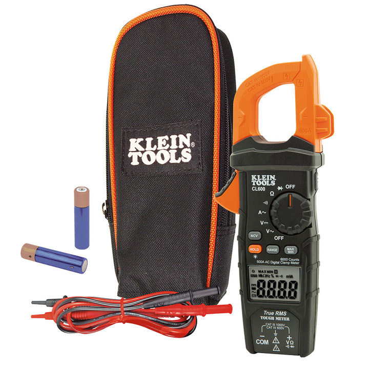 Klein Tools CL600 Digital Clamp Meter AC Auto-Ranging 600A