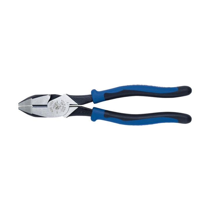 Klein Tools J2000-9NE Side Cutter Linemans Pliers, High Leverage 9-Inch Pliers Cut ACSR, Screws, Nails, Wire