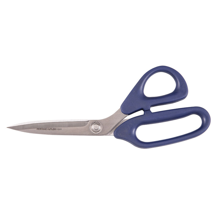 Heritage Cutlery 7211 8 1/4'' SS Bent Trimmer / Plastic Ambidextrous Handle / Double Sharp Points
