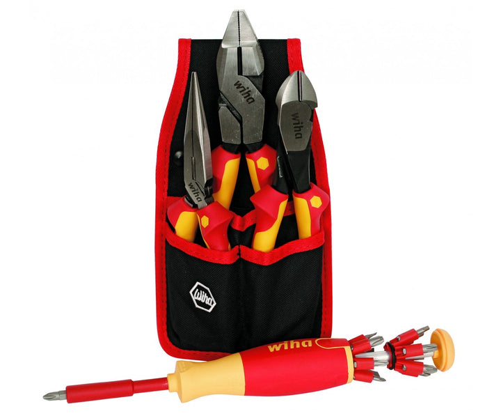 Wiha Tools 32990 Insulated Pliers Cutters and Pop-Up Set, 17 Pc.