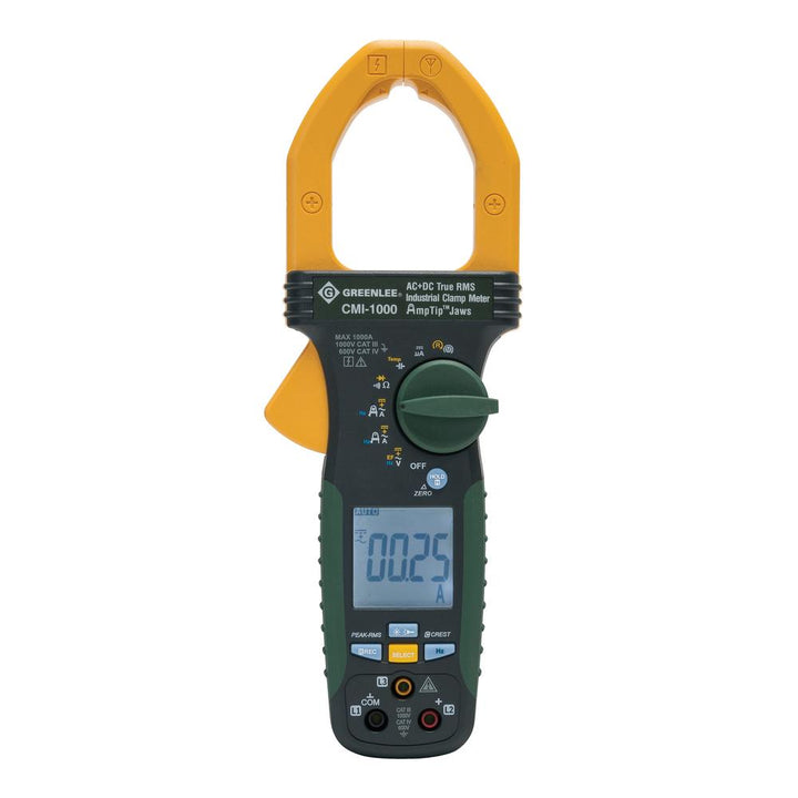 Greenlee CMI-1000 Industrial AC+DC True RMS Clamp Meter, 1000 Amp