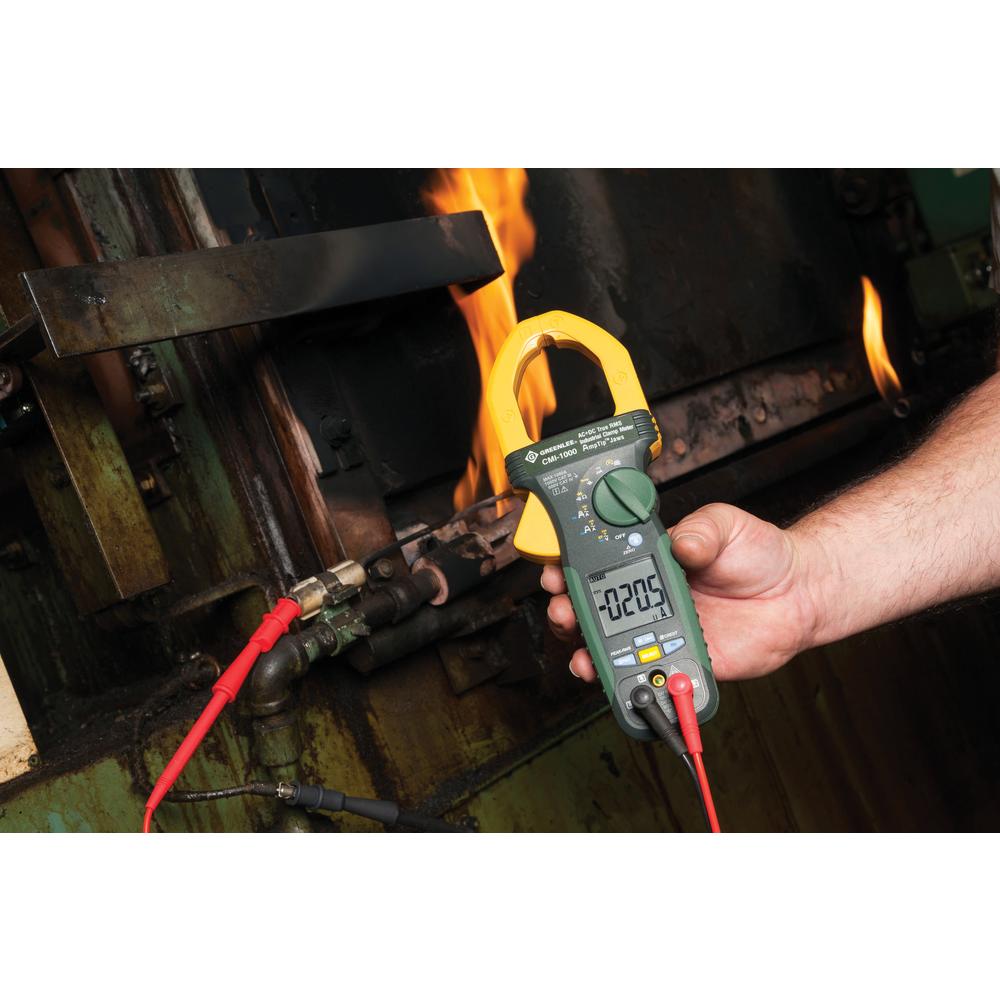 Greenlee CMI-1000-C Greenlee CMI-1000 Industrial AC+DC True RMS Clamp Meter, Calibrated, 1000 Amp