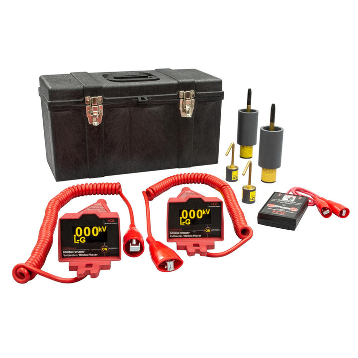 Greenlee DDPM-40/K02 Double Vision® Dual Display Wireless Phasing Meter 5V-43kV, OH/UG Kit 1