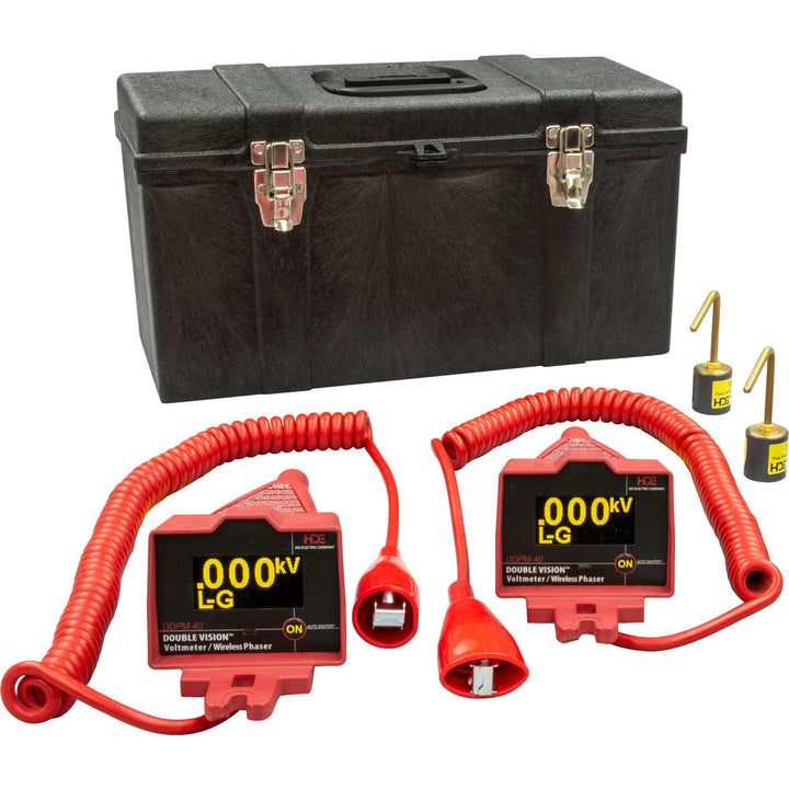 Greenlee DDPM-40 Double Vision® Dual Display Wireless Phasing Meter 5V-43kV, OH Kit, Base