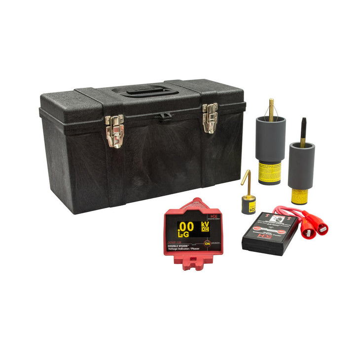 Greenlee DDVIP-138S/K03 Double Vision® Dual Display Wireless Voltage Indicating Phaser 100V-138kV, OH/UGSingle Kit 2