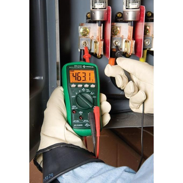 Greenlee DM-210A-C Digital Multimeter with Calibration, Cap, Temp