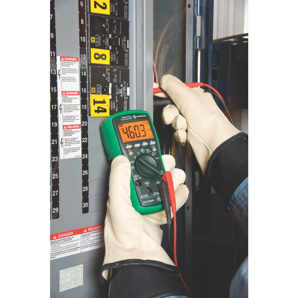 Greenlee DM-510A Digital Multimeter, TRMS, AC/DC, CAP, TEMP