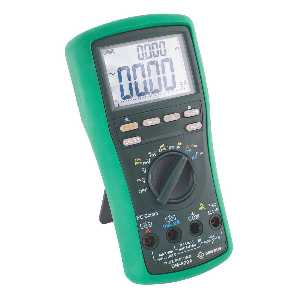 Greenlee DM-820A Digital Multimeter, TRMS, AC/DC, CAP, TEMP