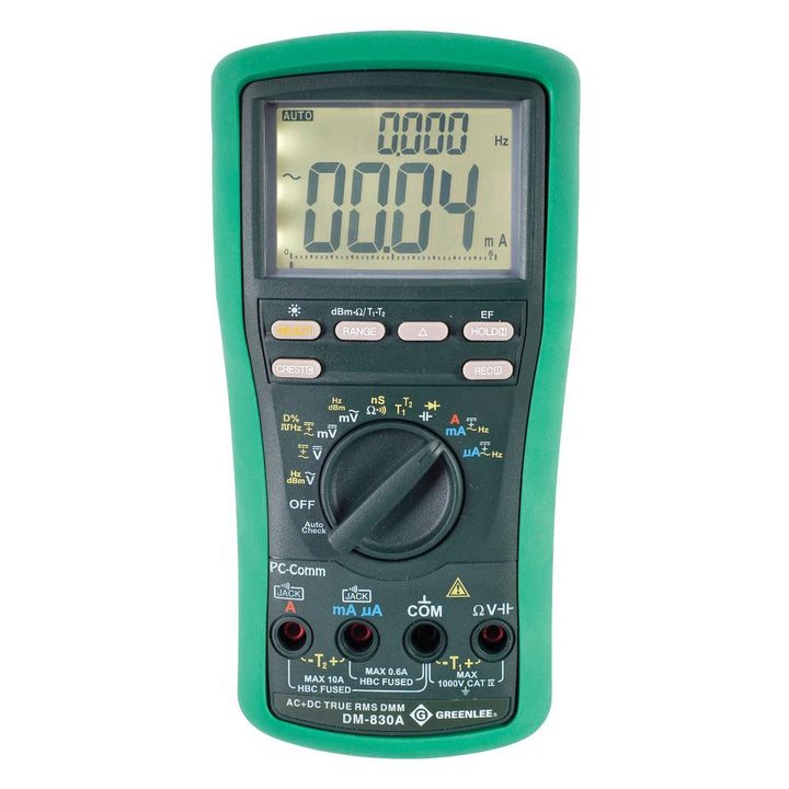 Greenlee DM-830A Digital Multimeter, TRMS, AC+DC, DUALTEMP