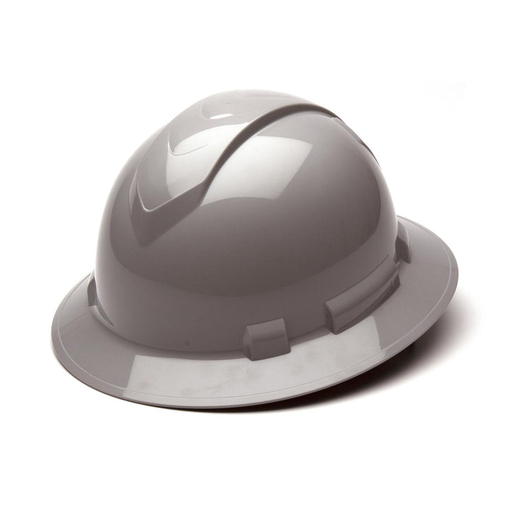 Pyramex HP541 Ridgeline Full Brim Hard Hat, 4 point Ratchet Suspension