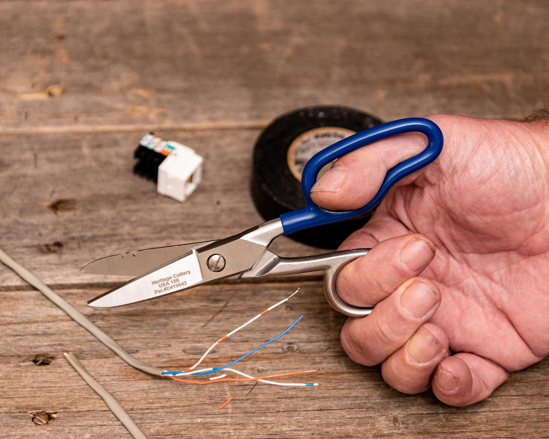 Heritage Cutlery 150 Ergo Telecom Shears / Serrate / Notched