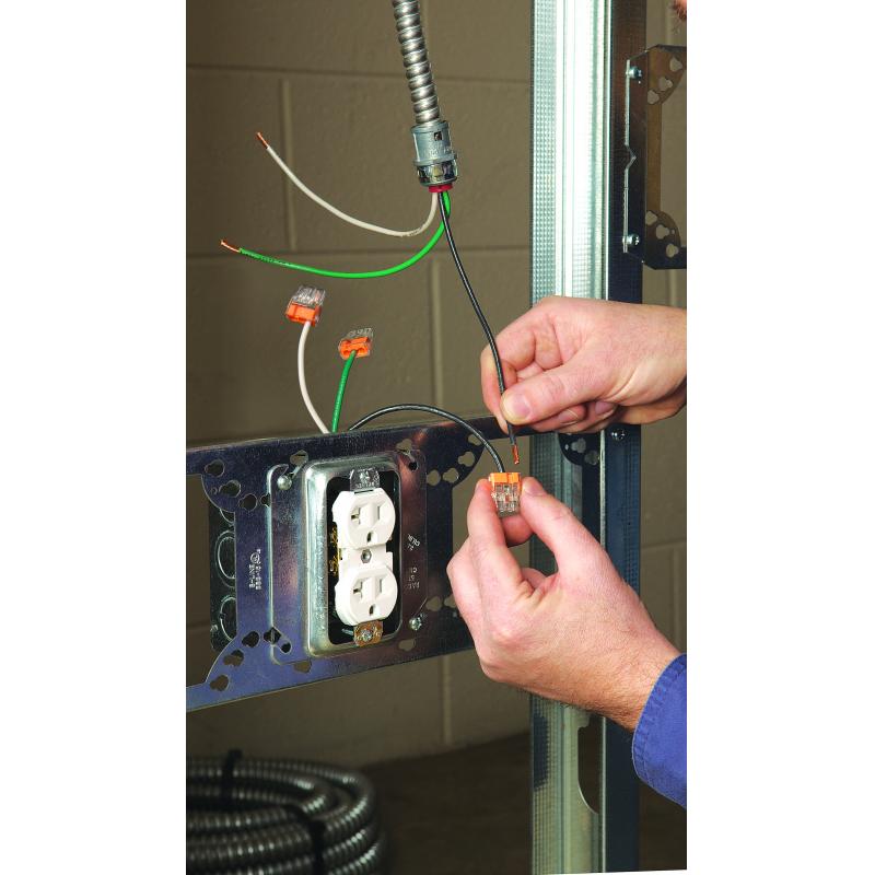 Ideal 30-1033J In-Sure Push-In Wire Conn, 33 3-Port Org, 250/Jar