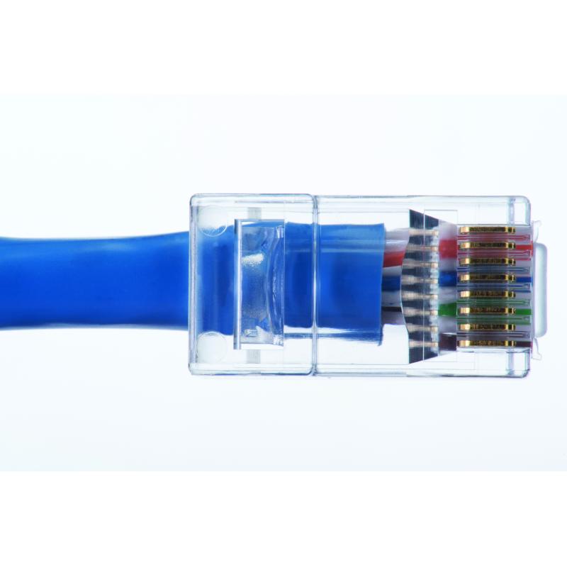 Ideal 85-375 CAT6 Feed-Thru Modular Plugs, 25/Card