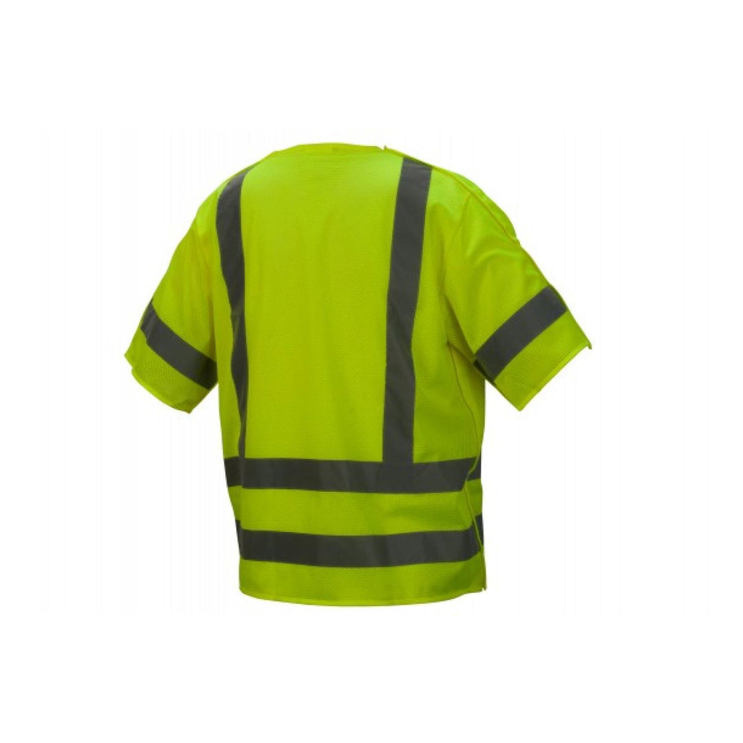 Pyramex RVHL3110BR Series Type R - Class 3 Hi-Vis Lime Safety Vest