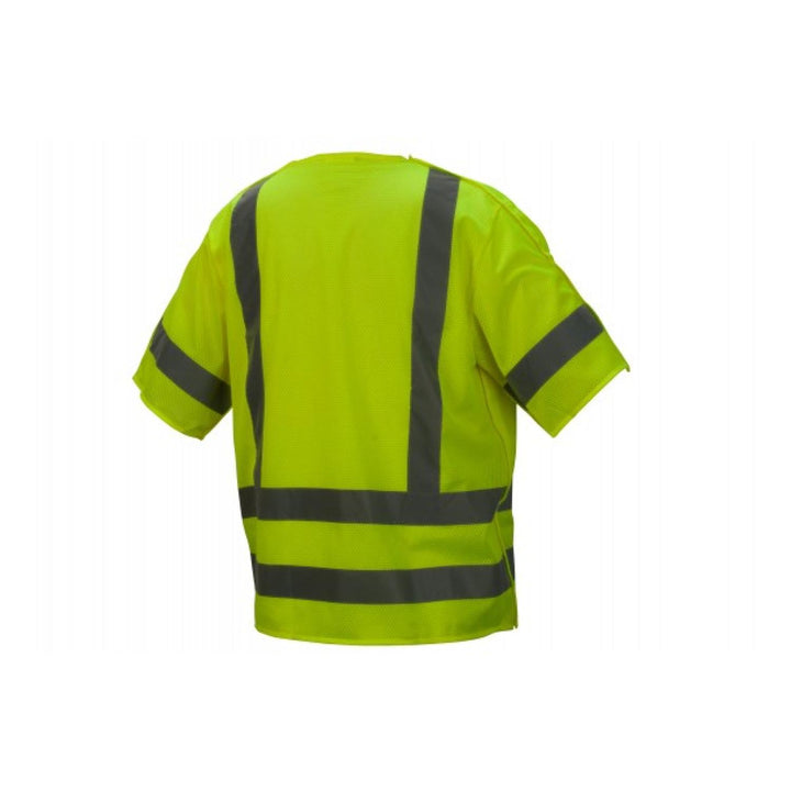 Pyramex RVHL3110BR Series Type R - Class 3 Hi-Vis Lime Safety Vest