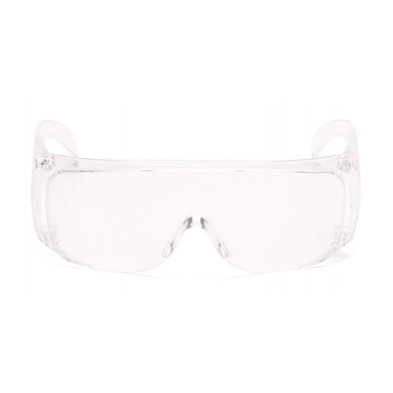 Pyramex S510SD Solo Dispenser packaging includes 12 individually wrapped, clear lens glasses