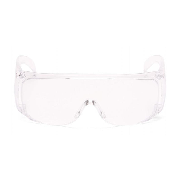 Pyramex S510SD Solo Dispenser packaging includes 12 individually wrapped, clear lens glasses