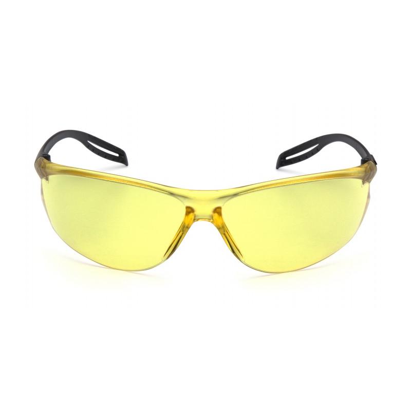 Pyramex S9730S Neshoba Amber Lens with Black Temples