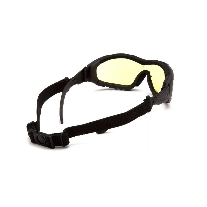Pyramex SB10330ST V3T Amber H2X Anti-Fog Lens with Black Temples/Strap