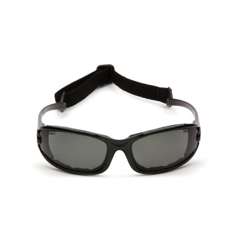 Pyramex SB7321DT PMXCEL Gray Polarized Anti-Fog Lens with Glossy Black Frame/Strap