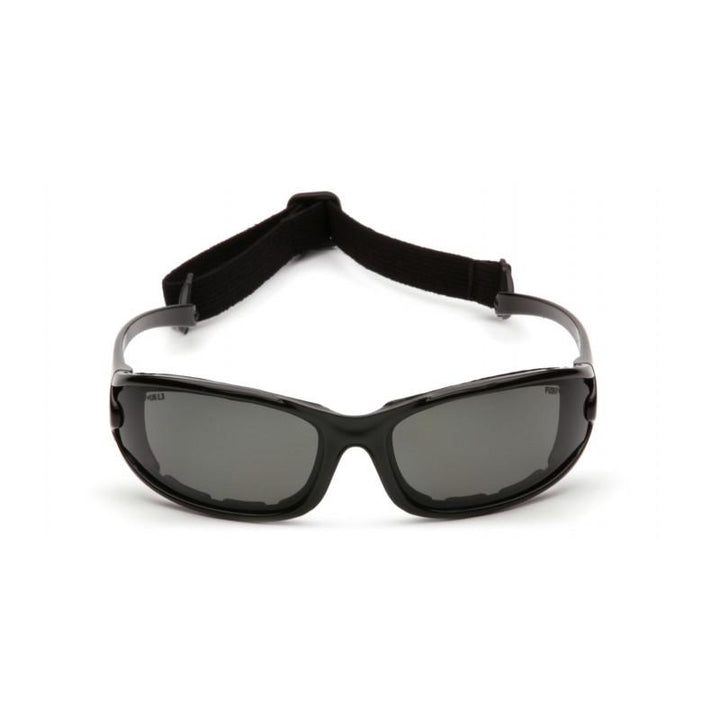 Pyramex SB7321DT PMXCEL Gray Polarized Anti-Fog Lens with Glossy Black Frame/Strap