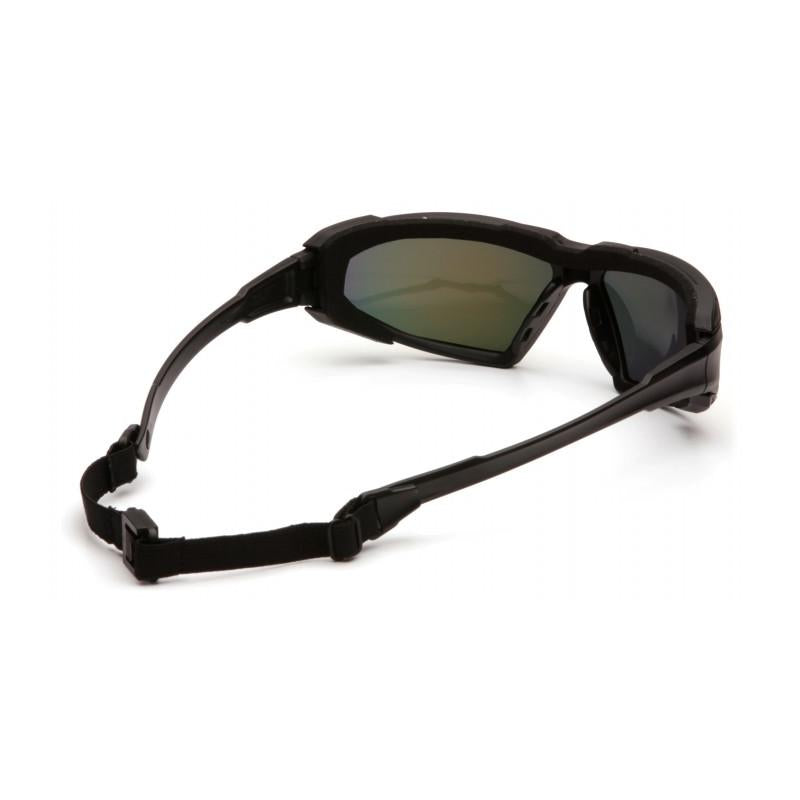 Pyramex SBB5055DT Sky Red Mirror Anti-Fog Lens with Black Frame