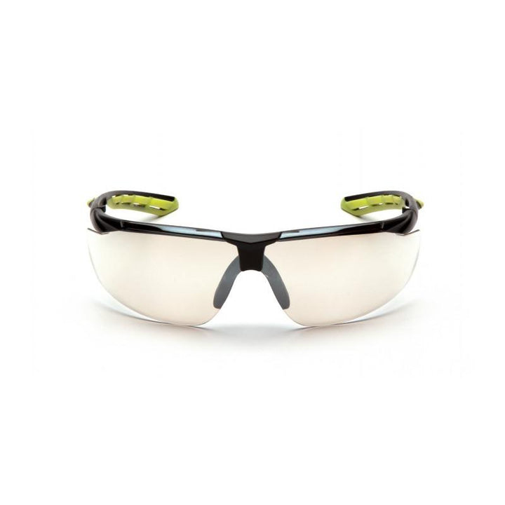 Pyramex SBL10580D Pyramex Safety - Black-lime frame / indoor-outdoor mirror lens