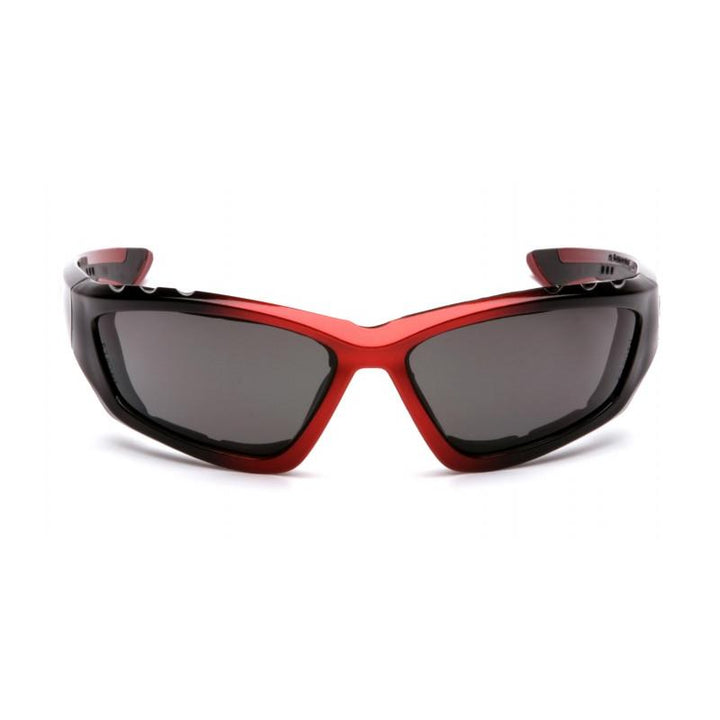 Pyramex SBR8720DTP Accurist Gray Anti-Fog Lens with Padded Black/Red Frame