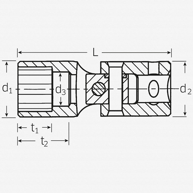 Stahlwille 01540016 Uniflex Bi-Hex Socket 402A 1/4" 1/4" Drive