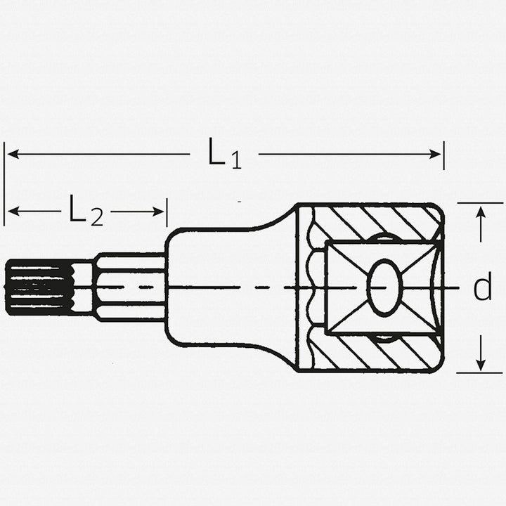 Stahlwille 02060008 49X  XZN Socket, M8 3/8"Drive