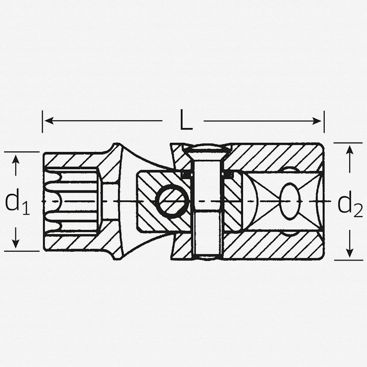 Stahlwille 02070010 47TX  Uniflex External TORX® Socket, E10 3/8"Drive