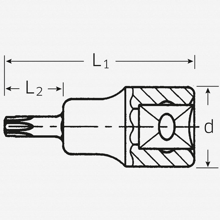 Stahlwille 02100040 49TX TORX® Socket, T40 3/8 Inch Drive