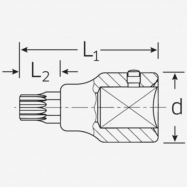Stahlwille 05060016 59X 3/4" Drive XZN Socket, M16
