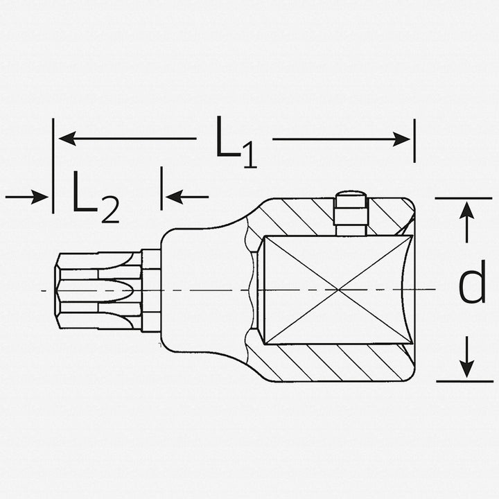 Stahlwille 05100080 TORX® Socket, 59TX 3/4"Drive T80