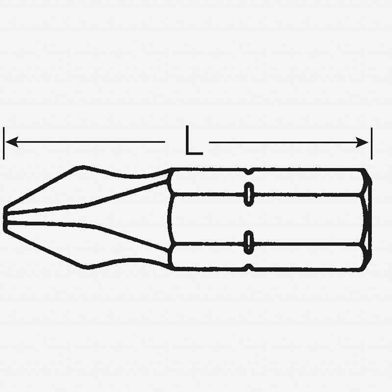 Stahlwille 08030001 1231 #1 x 32mm Phillips Insert Bit - 5/16" Hex