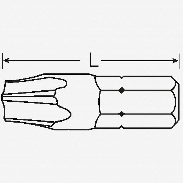 Stahlwille 08161020 1442 TPI20 1/4" Drive Security Five Lobe Insert Bit