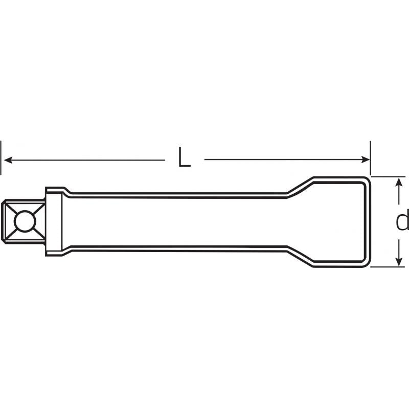 Stahlwille 12420002 12167 VDE Extension Size 5 mm, 3/8" Drive
