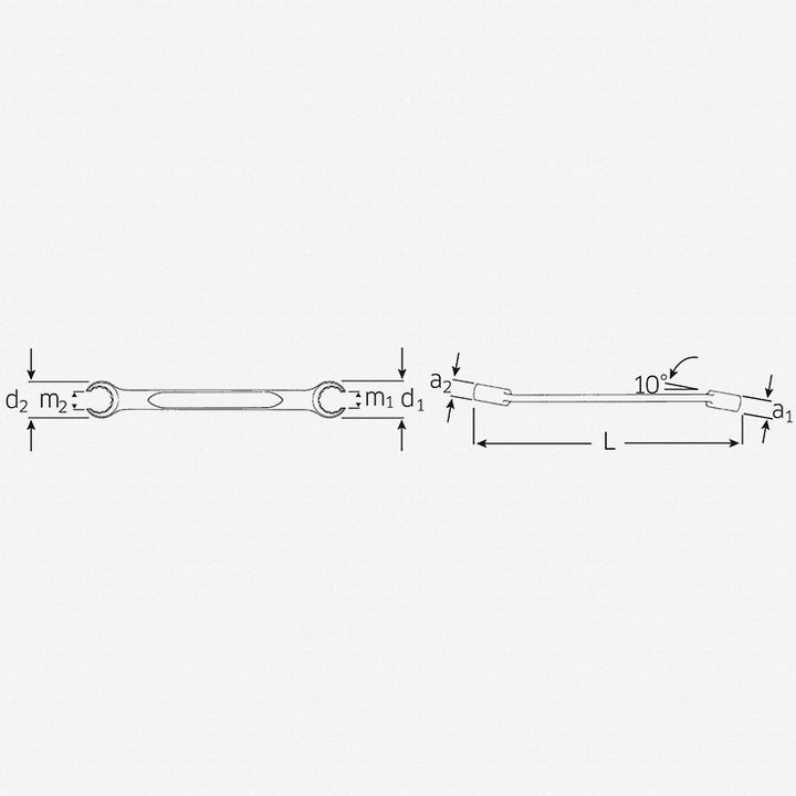 Stahlwille 41082736 24 Double ended open ring Spanner, 27 x 36 mm