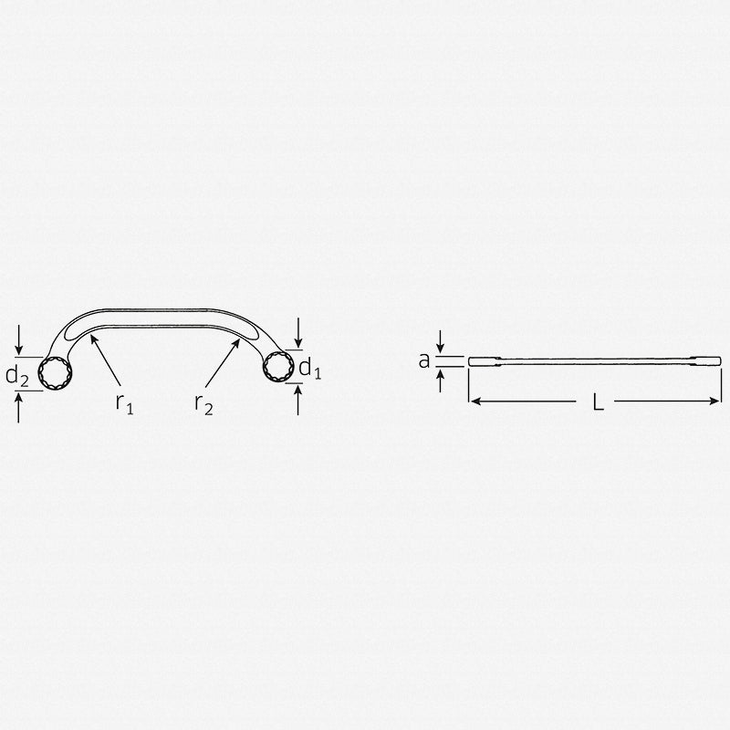 Stahlwille 41091012 27 Double ended ring Spanner, 10 x 12 mm